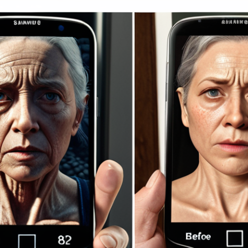 Home 15 **
A smartphone displaying Lineage M, with a focus on adjusted graphic settings (resolution, textures). Show a before-and-after scenario, highlighting the improved fluidity after lowering resolution on an older Samsung Galaxy S7. The scene should evoke the challenge of balancing visual quality and performance.
**