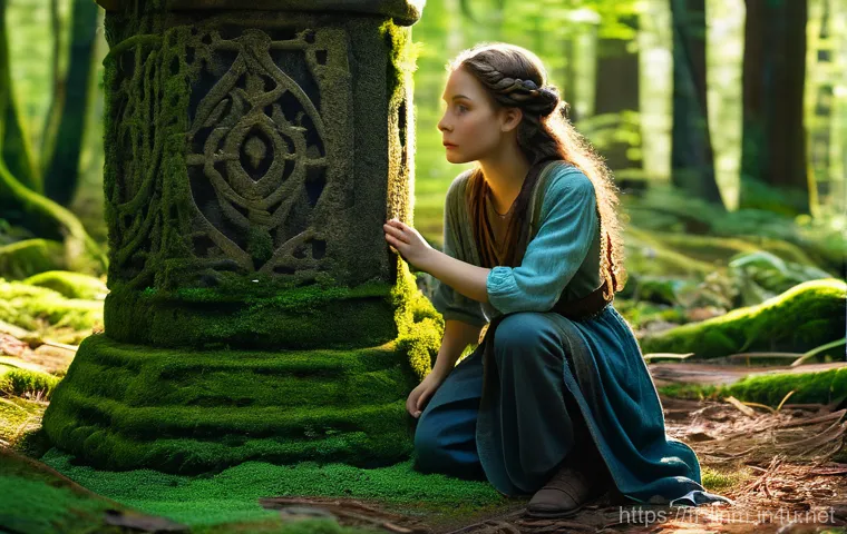 리니지M 기사 스킬 트리 - A male knight, mid-twenties, stands heroically on a weathered stone battleground, his heavy, ornate ...