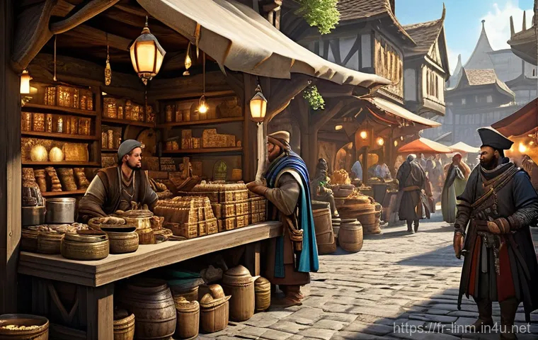 리니지M 전설 아이템 소개 - A highly skilled male artisan, dressed in a sturdy, long-sleeved tunic and a practical leather apron...